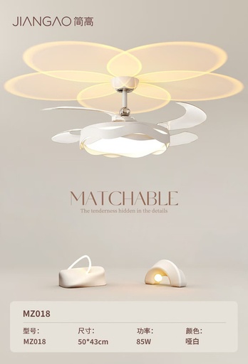 [JG-MZ018] MZ018 Ceiling Fan with Light | Jiangao
